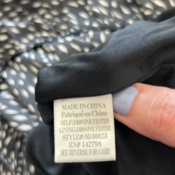 NWT New In Boho Long Sleeve Flowy Black & White A-Line Mini Dress Sz M - Picture 12 of 13